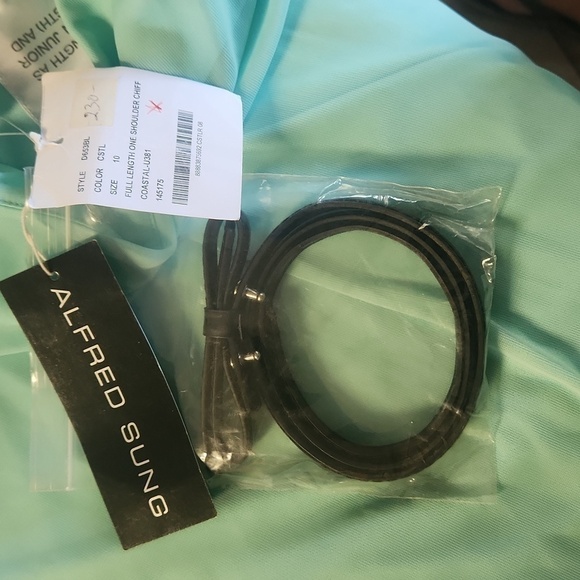 Alfred Sung One Shoulder Dress Sz 10 - Picture 8 of 8